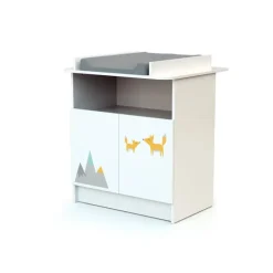 Meuble à langer renard gris