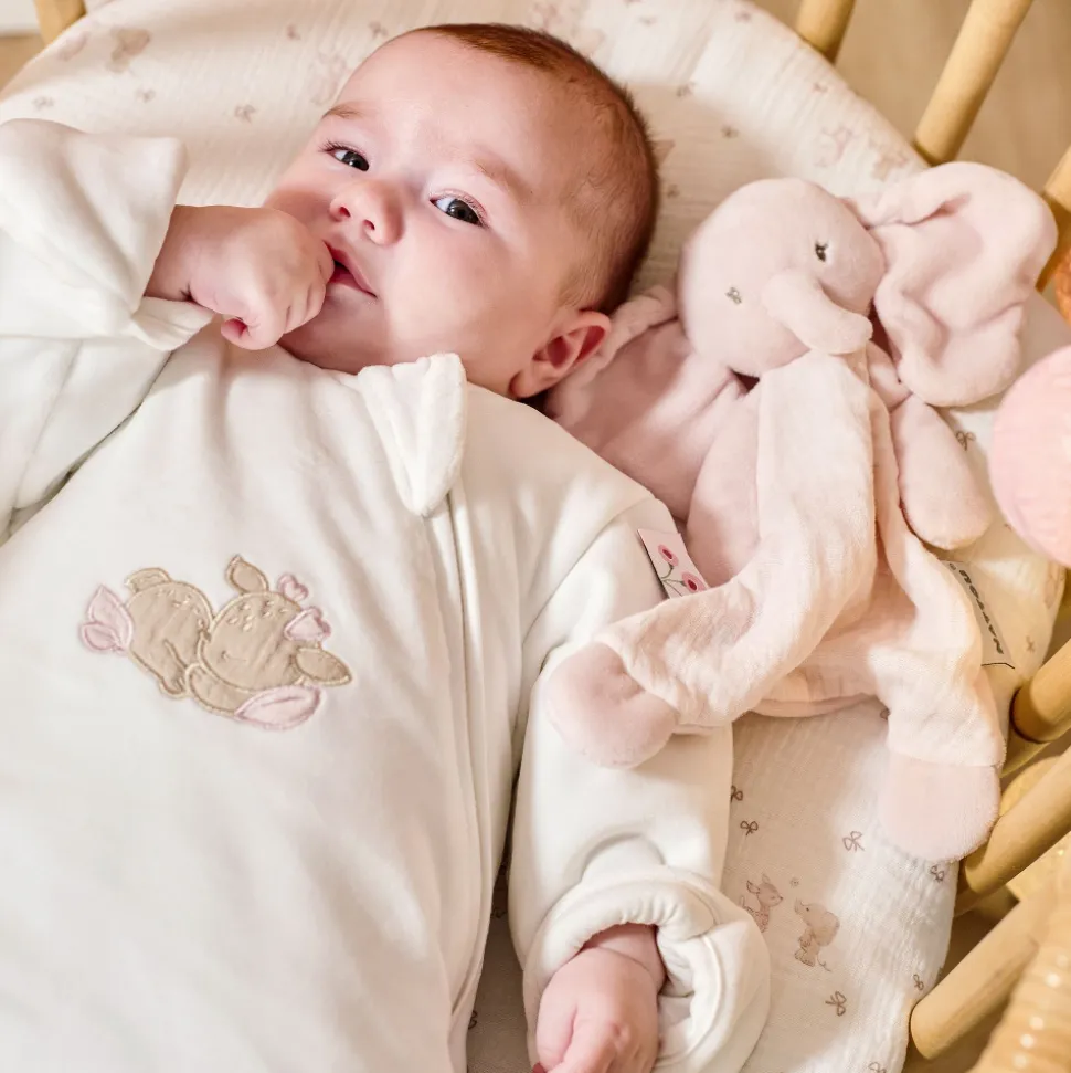 Mini doudou fanfan éléphant rose
