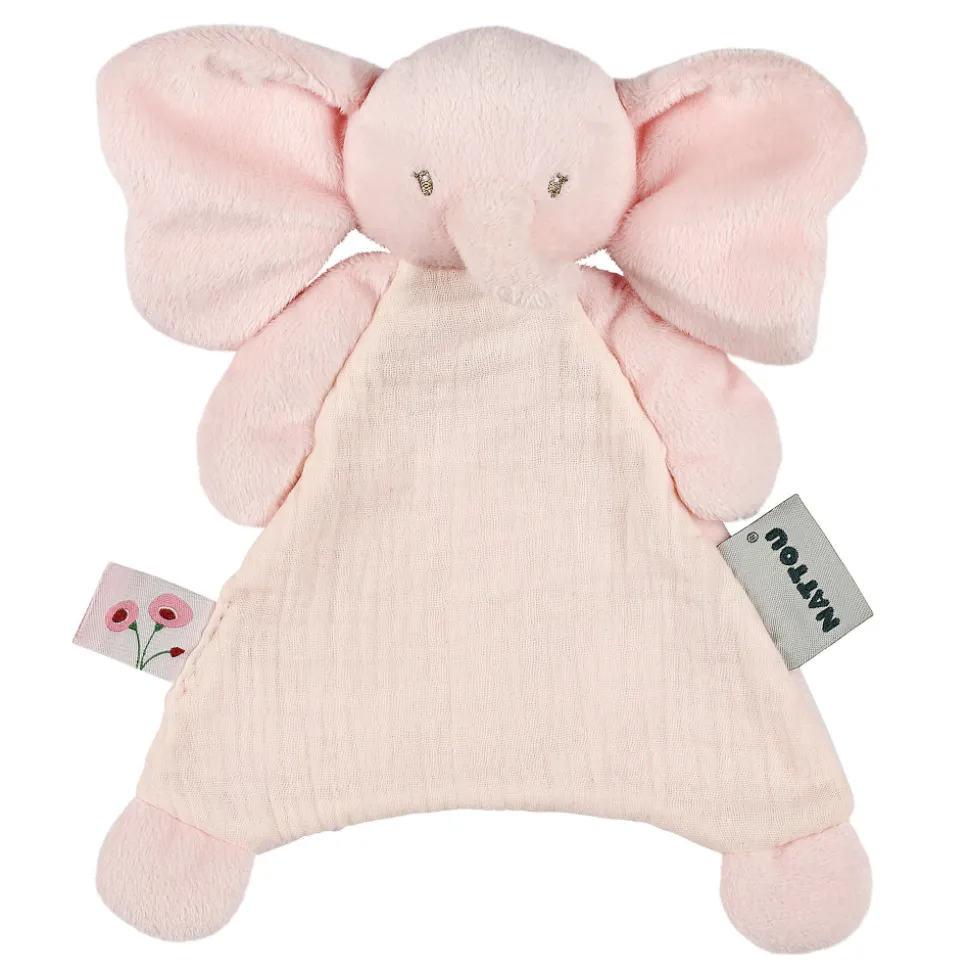 Mini doudou fanfan éléphant rose
