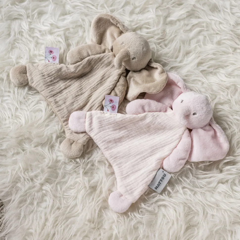 Mini doudou fanfan éléphant sable