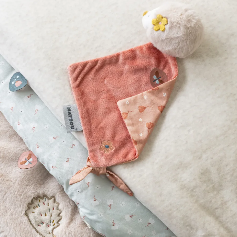 Mini doudou plat zoë le hérisson