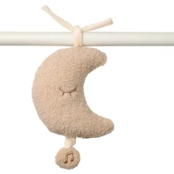 Mini peluche musicale lune bouclette beige