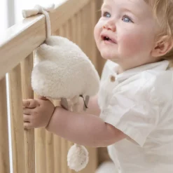 Mini peluche musicale nuage bouclette ecru