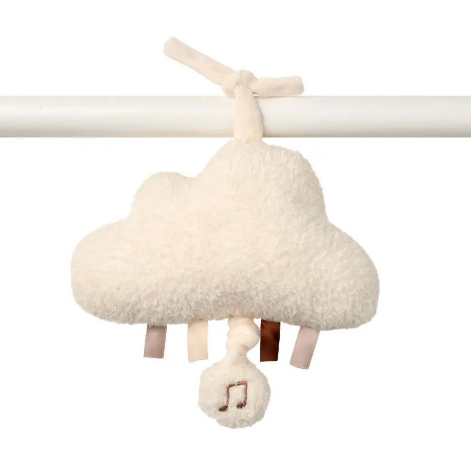 Mini peluche musicale nuage bouclette ecru
