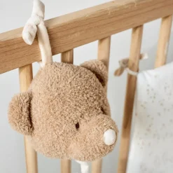 Mini peluche musicale tête ours bouclette caramel