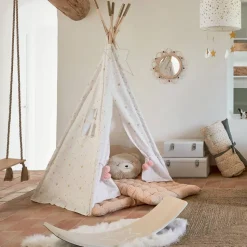 Miroir enfant campagne rotin