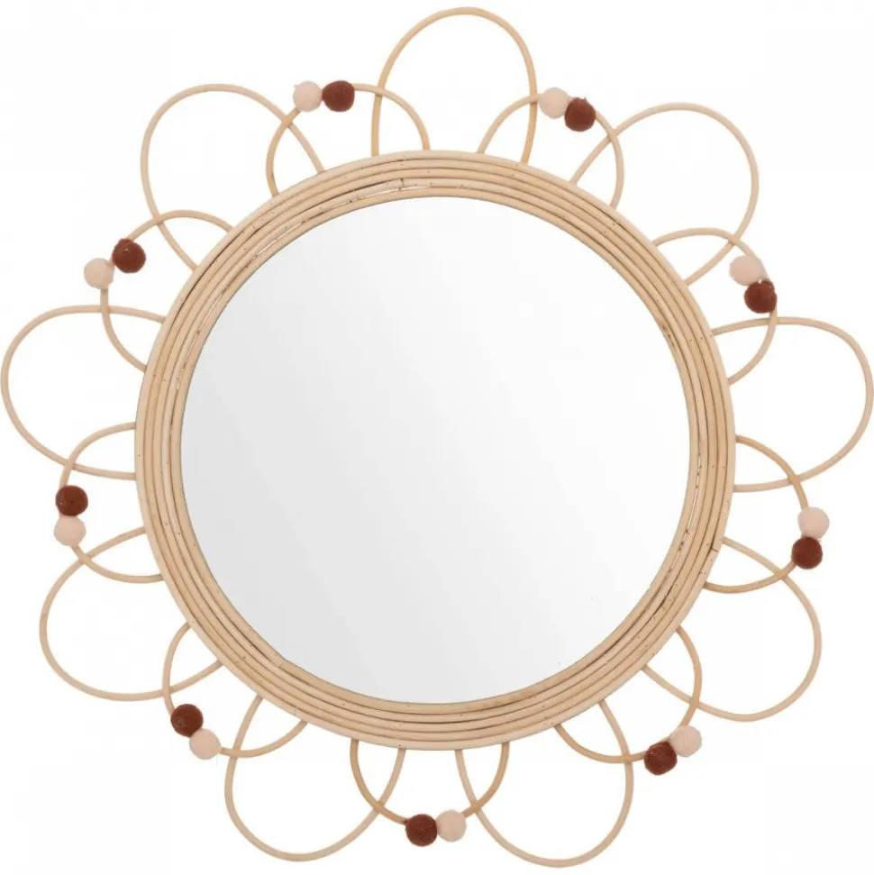 Miroir enfant campagne rotin