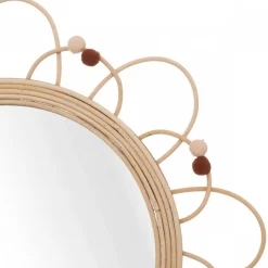 Miroir enfant campagne rotin