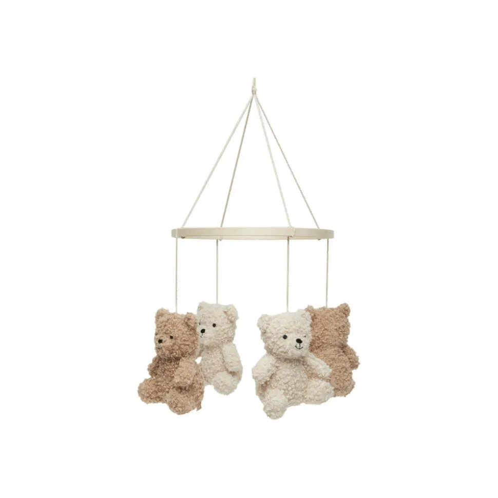 Mobile d'éveil bébé teddy bear naturel et biscuit