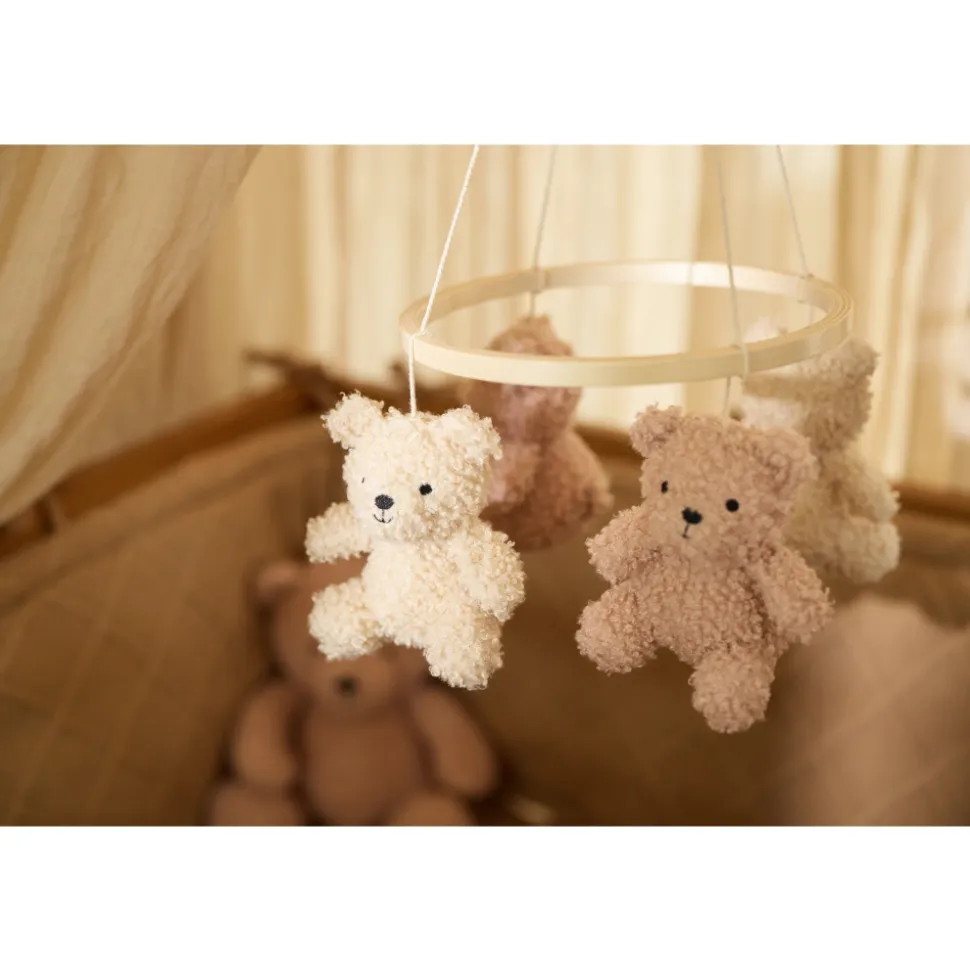 Mobile d'éveil bébé teddy bear wild rose et naturel