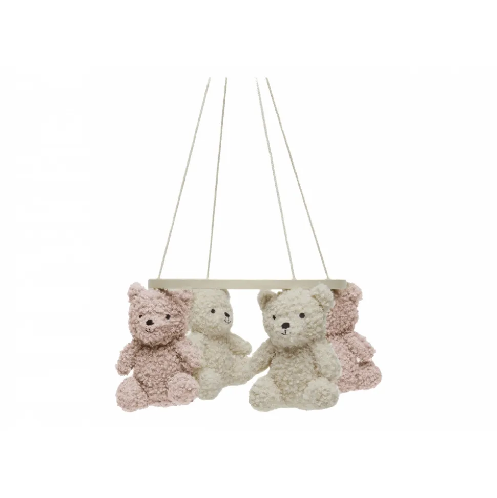 Mobile d'éveil bébé teddy bear wild rose et naturel