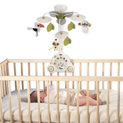 Mobile musical bébé avec veilleuse boho chic