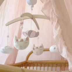 Mobile musical bébé rose et lili