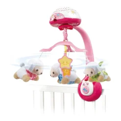 Mobile musical compte-moutons rose