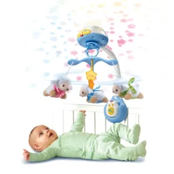 Mobile musical compte-moutons bleu