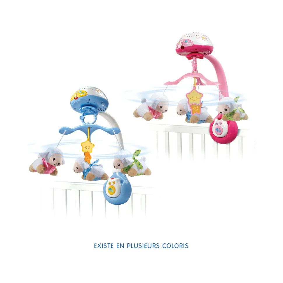 Mobile musical compte-moutons bleu