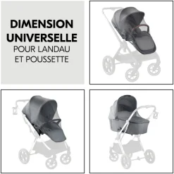 Moustiquaire universelle pour poussette grey