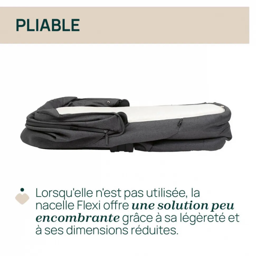Nacelle flexi black satin
