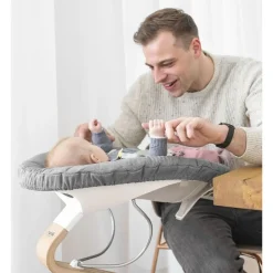 Newborn set pour chaise haute nomi - white grey sand