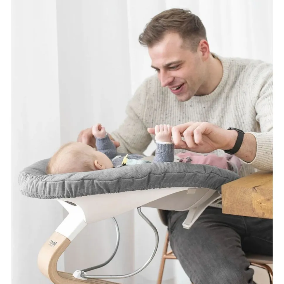 Newborn set pour chaise haute nomi - white grey sand
