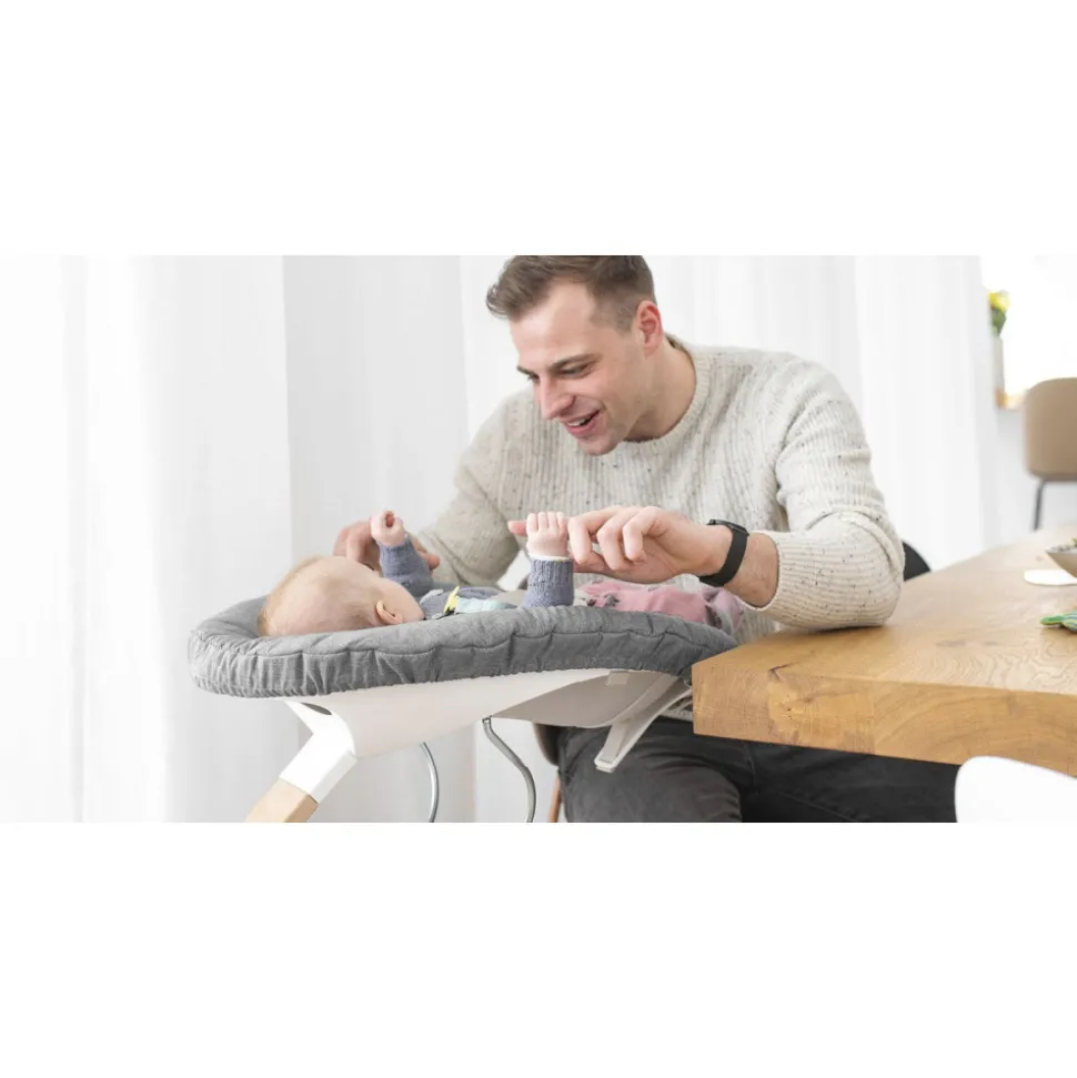 Newborn set pour chaise haute nomi - white grey sand