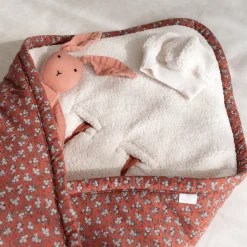 Nid d'ange biside pady jersey teddy carmin
