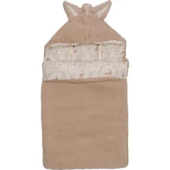 Nid d'ange coton doublé sherpa - jardin enchanté