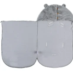 Nid d'ange gris clair fausse fourrure