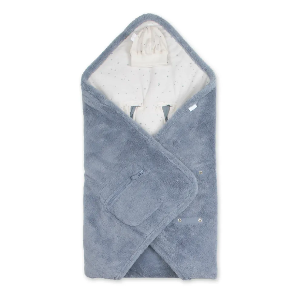 Nid d'ange 0-12 mois pady softy et jersey stone blue