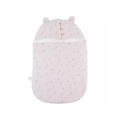 Nid d'ange mousseline de coton et sherpa bali, moka & snow