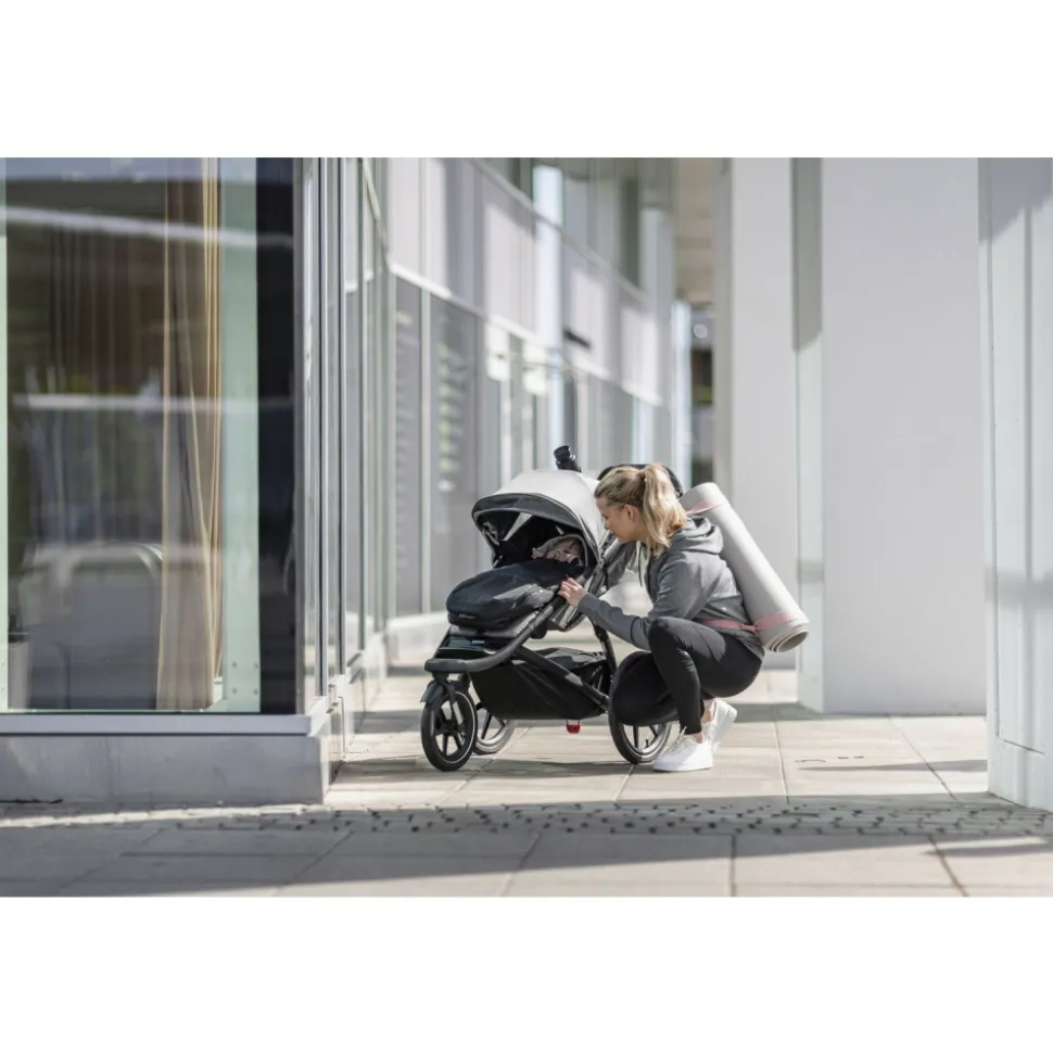 Nid d'ange newborn noir pour poussette thule