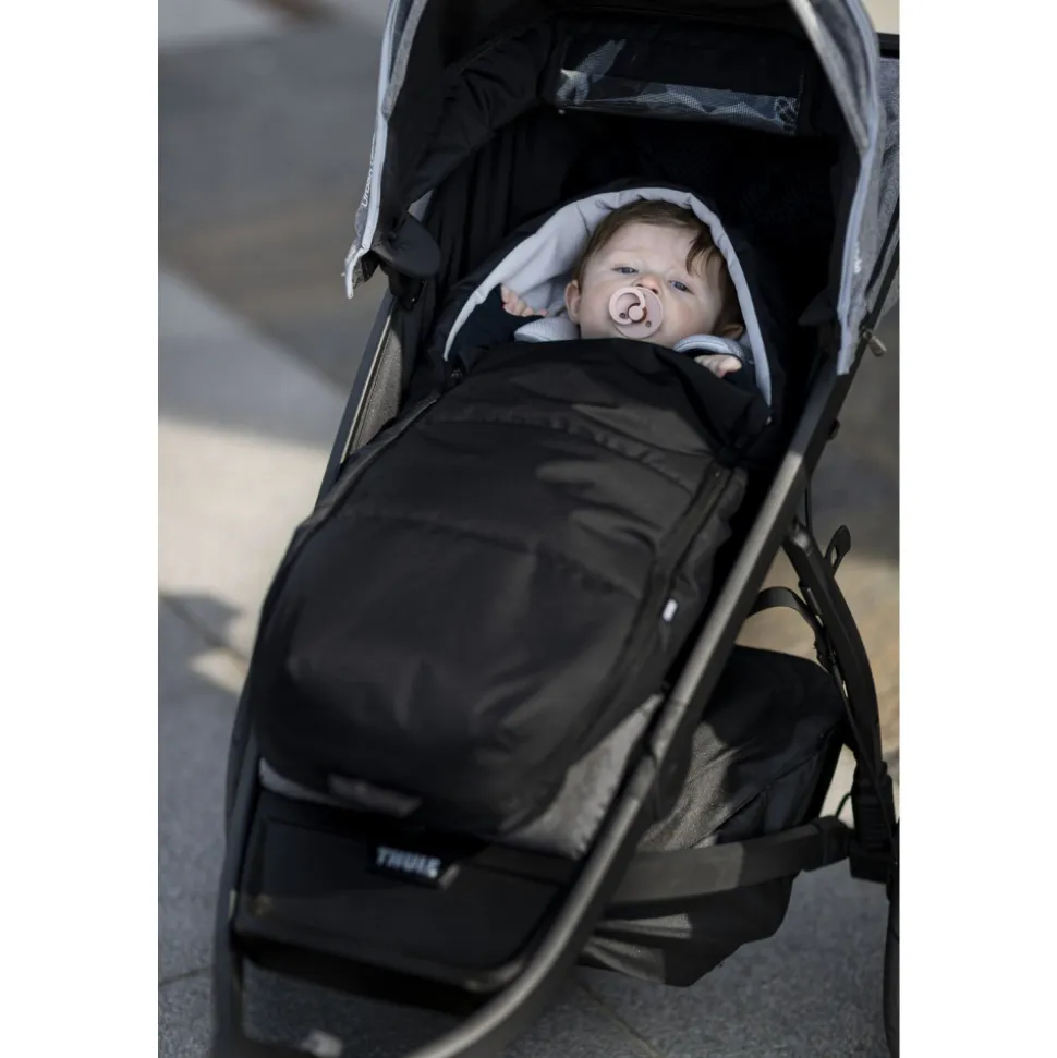 Nid d'ange newborn noir pour poussette thule