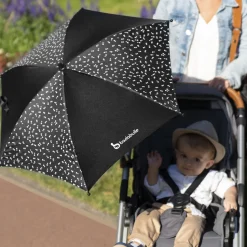 Ombrelle poussette anti-uv noire