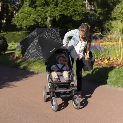 Ombrelle poussette anti-uv noire