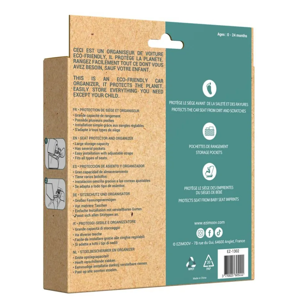 Organisateur de siège ezi travel plus - eco friendly