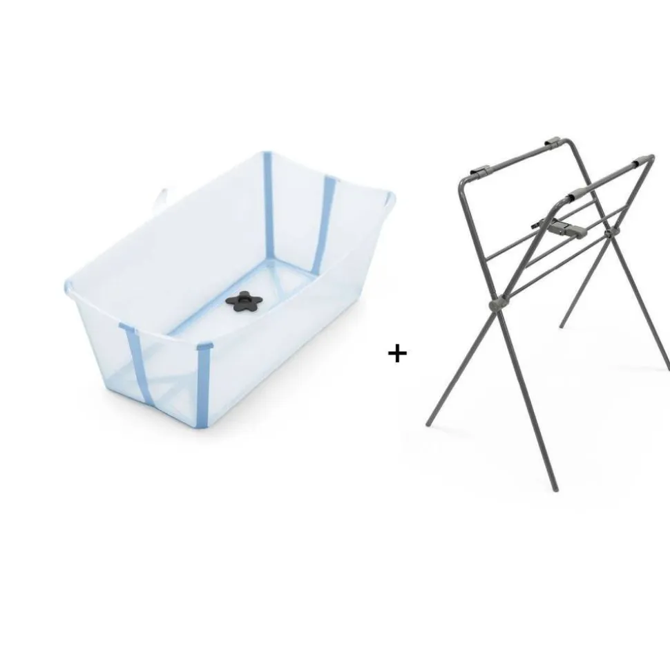 Pack baignoire flexi bath ocean blue + support à pieds