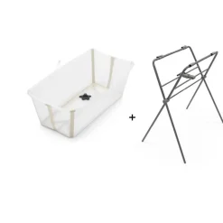 Pack baignoire flexi bath sandy beige + support à pieds