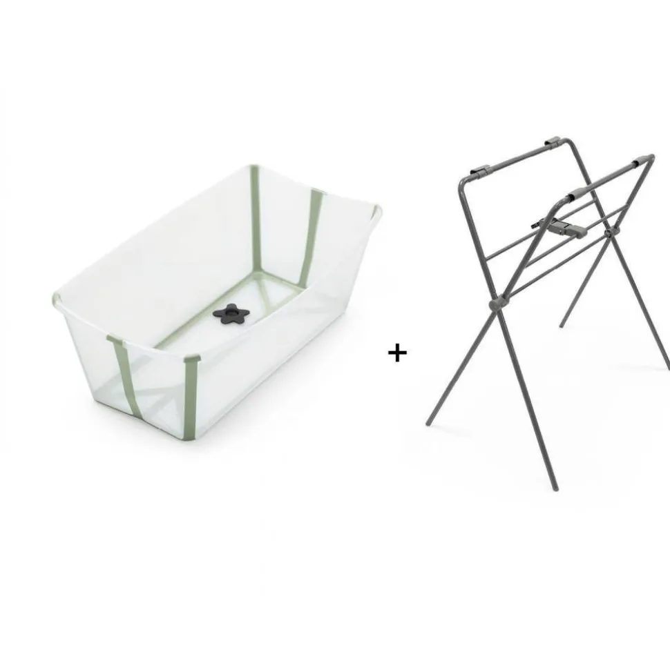 Pack baignoire flexi bath verte + support à pieds