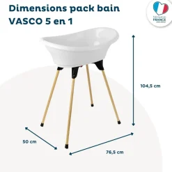 Pack baignoire vasco 5 pièces blanc muguet