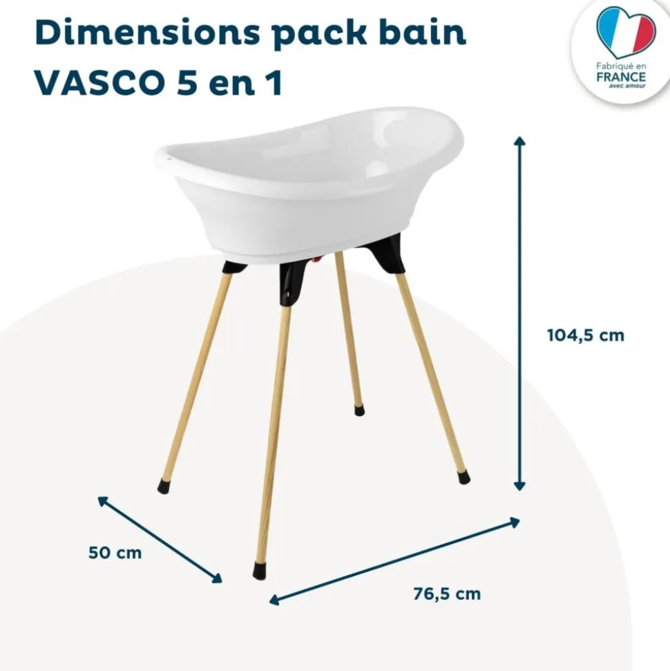 Pack baignoire vasco 5 pièces blanc muguet