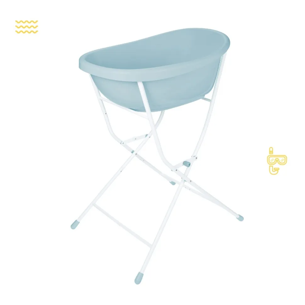 Pack baignoire évolutive baleine avec pied 0-24 mois