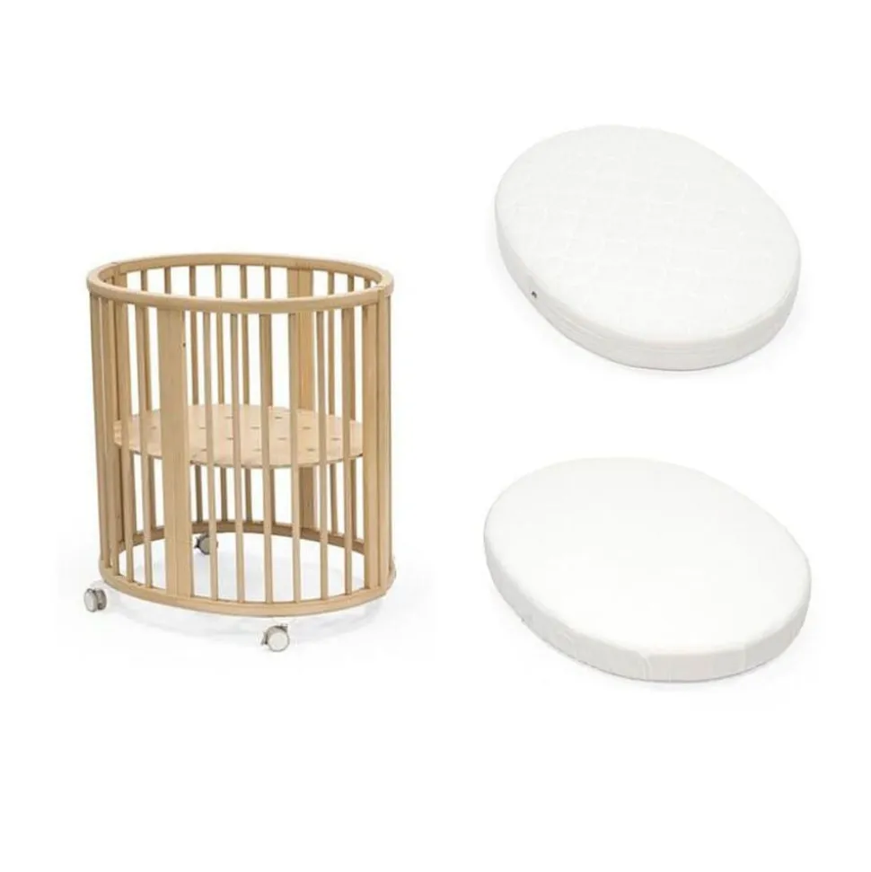 Pack berceau sleepi natural + matelas mini sleepi + drap housse blanc