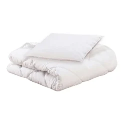 Pack bio couette et oreiller 100x140 cm blanc
