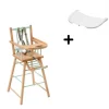 Pack chaise haute andré hybride vert mint et sa tablette blanche