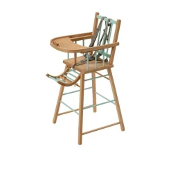 Pack chaise haute andré hybride vert mint et sa tablette blanche
