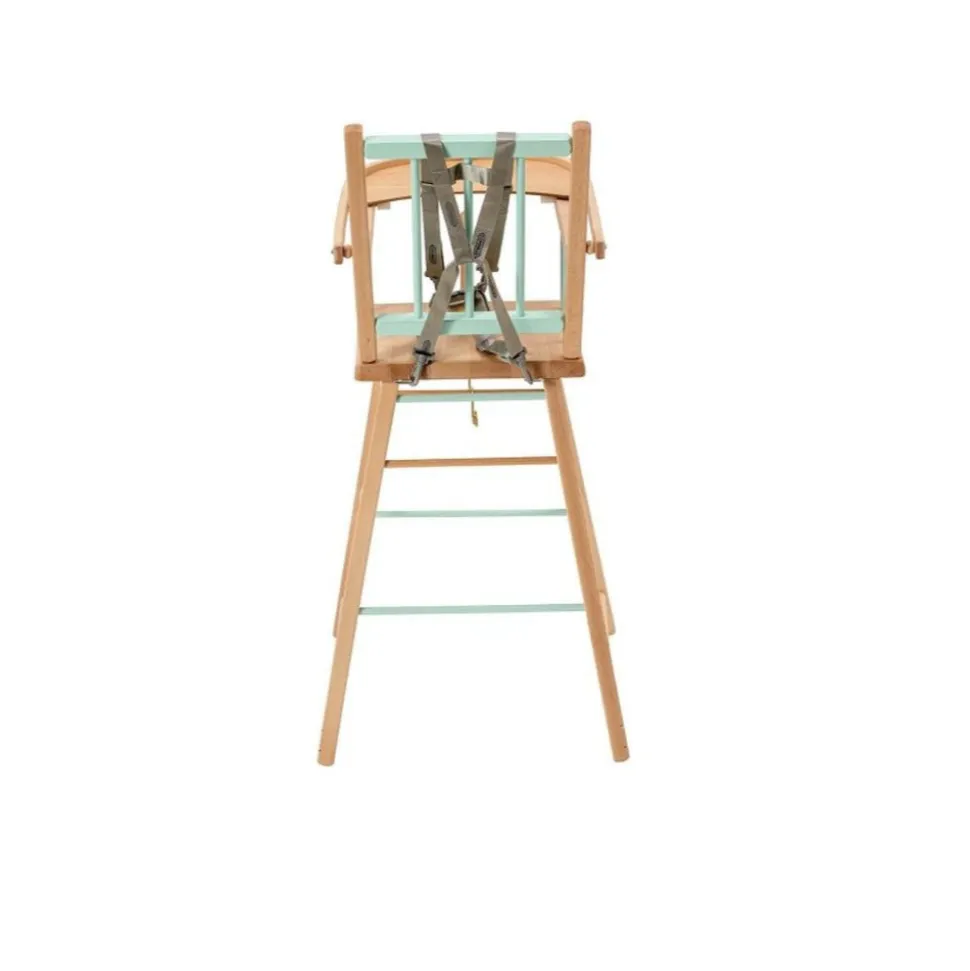 Pack chaise haute andré hybride vert mint et sa tablette blanche