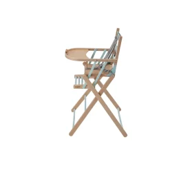 Pack chaise haute pliante sarah hybride vert mint et sa tablette blanche amovible
