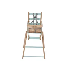 Pack chaise haute pliante sarah hybride vert mint et sa tablette blanche amovible