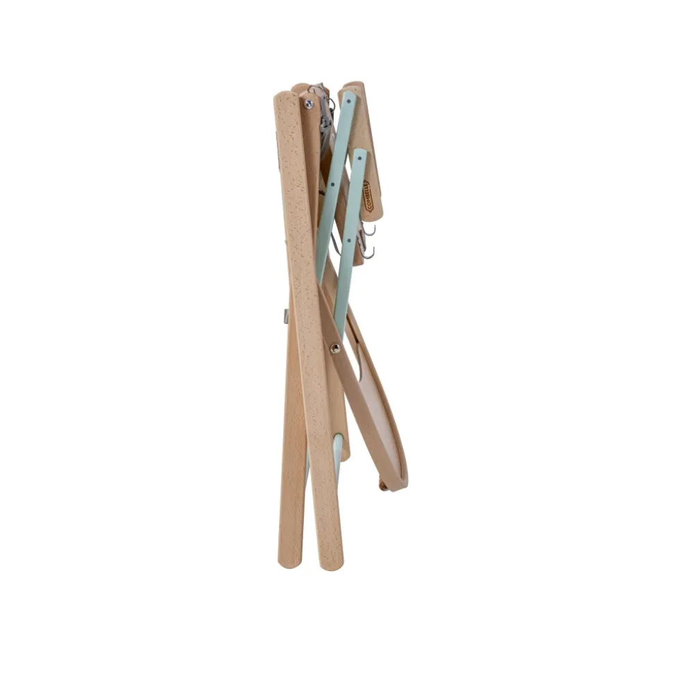 Pack chaise haute pliante sarah hybride vert mint et sa tablette blanche amovible