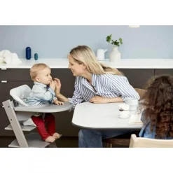 Pack chaise haute tripp trapp + baby set + tablette blanchi